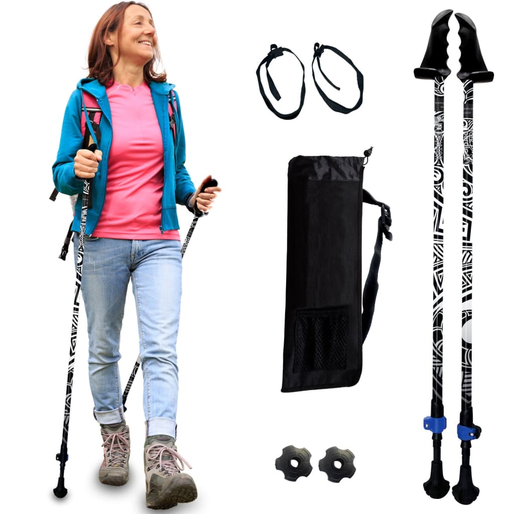 Walking Poles/Balance and Rehab/Stability Grips/Lightweight/Adjustable/Collapsible/2 Piece