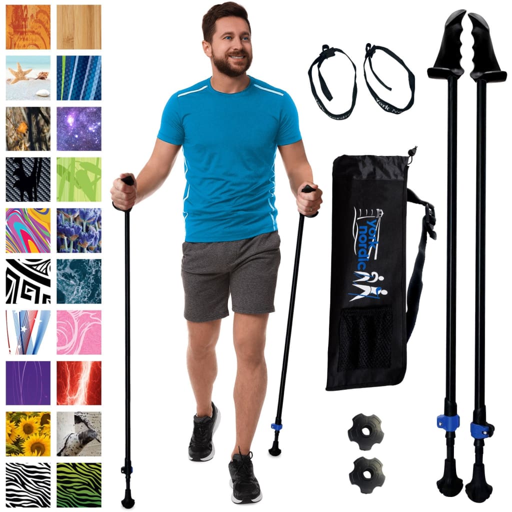 Walking Poles/Balance and Rehab/Stability Grips/Lightweight/Adjustable/Collapsible/2 Piece